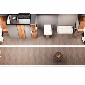 Capsula Eco Lounge interior, Casa Modulara Smart, 25.3 m2
