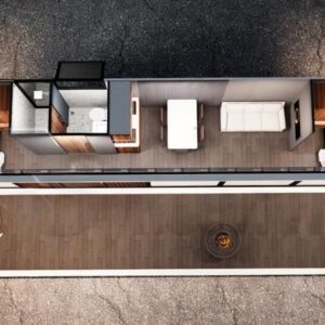 Capsula Eco Lounge interior, Casa Modulara Smart, 25.3 m2