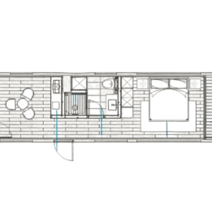 Capsula HoneyPod interior, Casa Modulara Smart