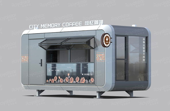 Capsula Modulara Cafenea, Capsula Modulara Spatiu Comercial, Casa Modulara Cafenea