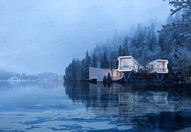 Capsula Modulara pe lac, Casa Modulara pe lac